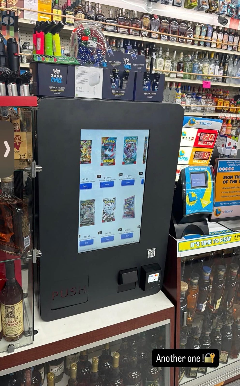 Card vending machine — liquor store placement